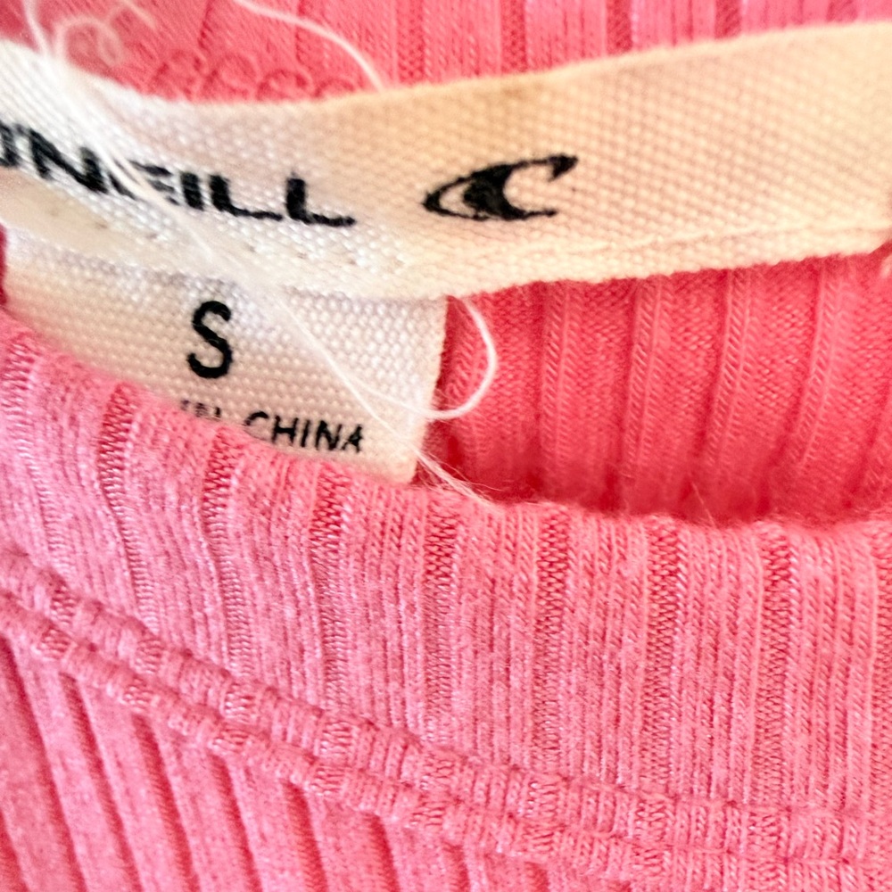 O’NEILL - LAGOON SOLID RIB KNIT MIDI DRESS pink size small - Picture 7 of 12